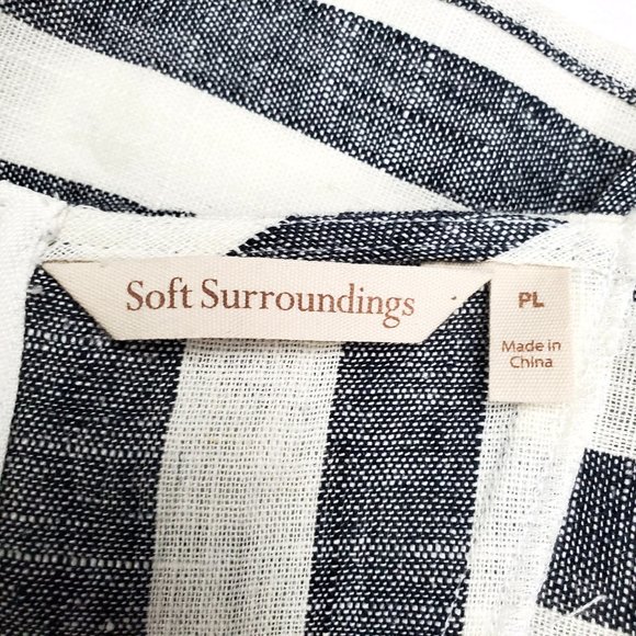 NWOT Soft Surroundings Striped Cold Shoulder Sunset Tunic Women's Large Petite - Picture 9 of 11